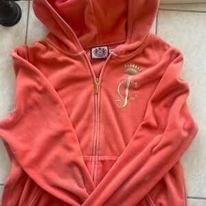 Pink/peach juicy couture L hoodie *flawed*